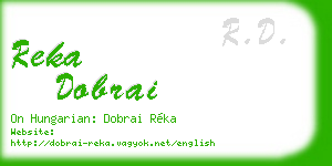reka dobrai business card