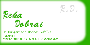 reka dobrai business card